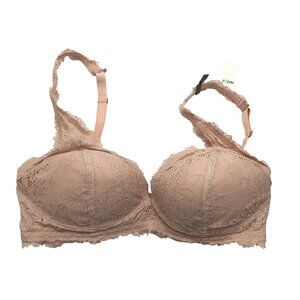 Aerie Lace Wireless Real Power Bra Nude Beige With Adjustable Straps 36D